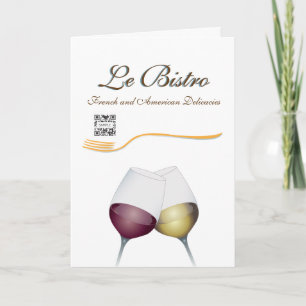 Greeting Card Template Fine Dining French