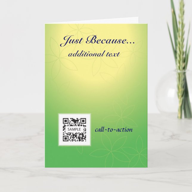 Greeting Card Template Just Because (Front)