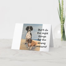 Greeting card to correct someone's behaviour