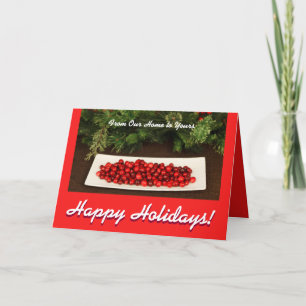 Greeting Card With Christmas Berries
