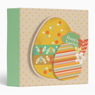 Greeting card with Easter egg symbol Binder
