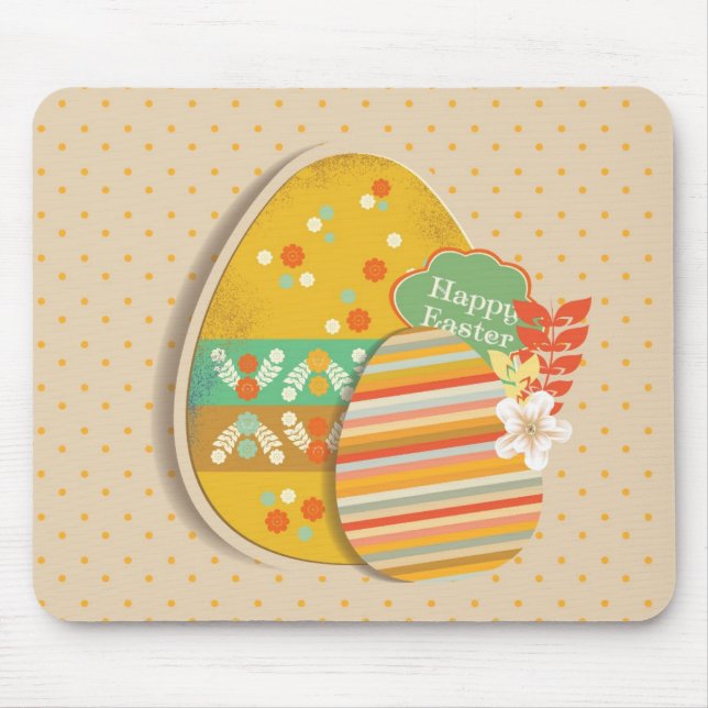 Greeting card with Easter egg symbol Mouse Pad (Front)