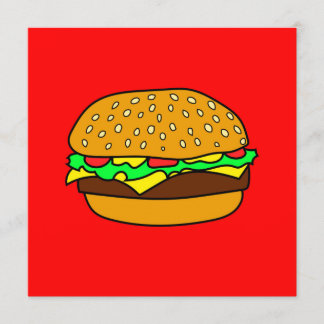 Greeting card with hamburger