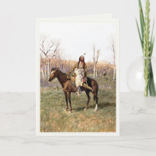 Greeting Card With Henry Farny Painting