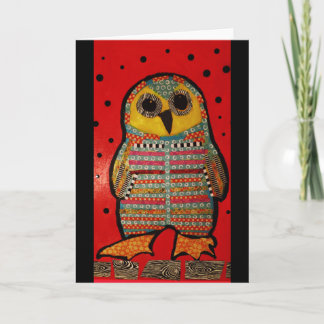 Greeting Card with Hoot Owl