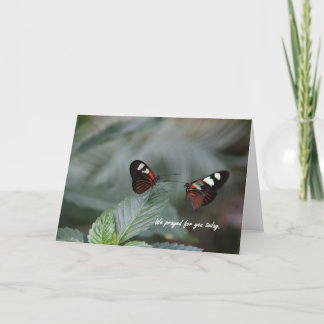 Greeting card with prayer.