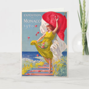 Greeting Card With Vintage Ad Poster