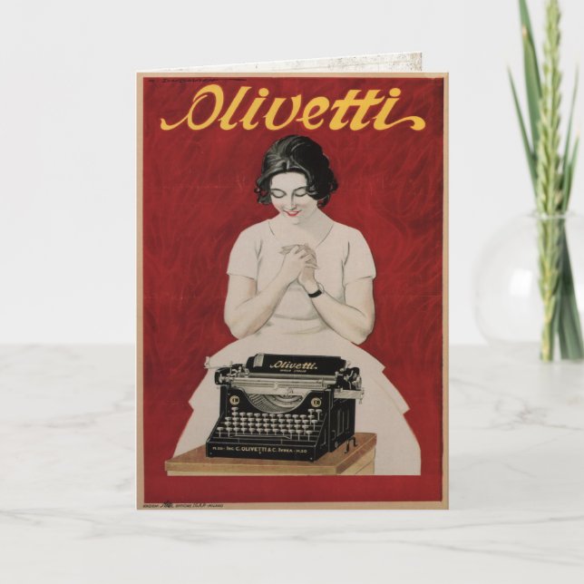 Greeting Card with Vintage Ad Print from Italy (Front)