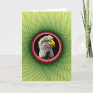 Greeting Card  Yellow and Green Weave Frame