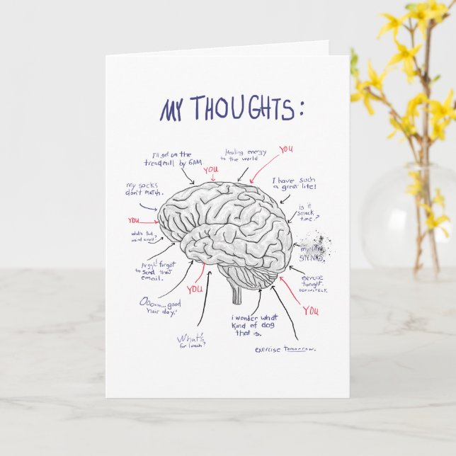 Greeting card: You've Been In My Thoughts. Card (Yellow Flower)