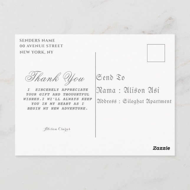  Greeting Cards (Back)