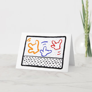 Greeting Cards: 3 Haring ILYs Card