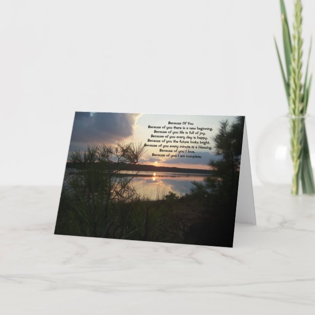 Greeting cards Because of you 13 (Front)