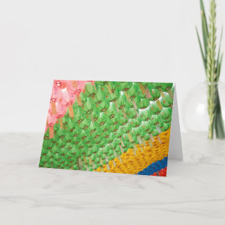 Greeting Cards: Colourful Korean Paper Lamps Card