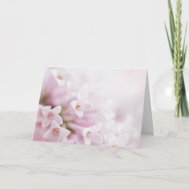 Greeting Cards pink flowers Horizontal (Front)