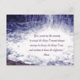 Greeting Cards Serenity Prayer on Waterfalls