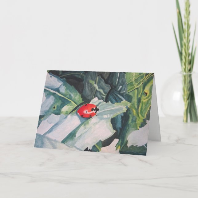 Greeting Cards with "Ladybug" by Amber Larsen (Front)