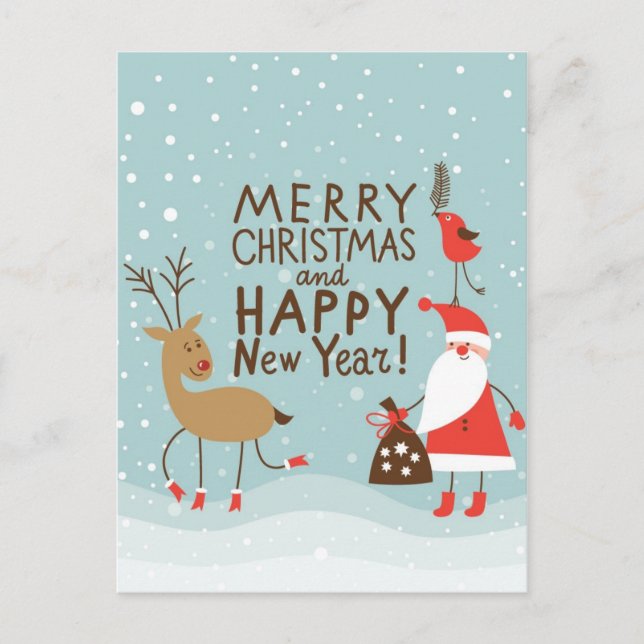 Greeting Christmas and New Year card (Front)