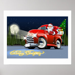 Greeting Christmas Card Poster