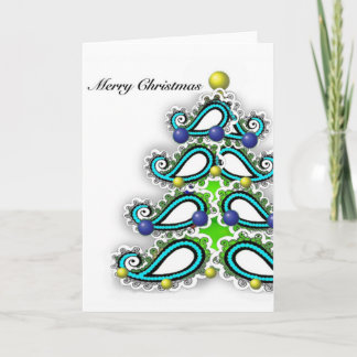 Greeting Christmas Card with Persian Design