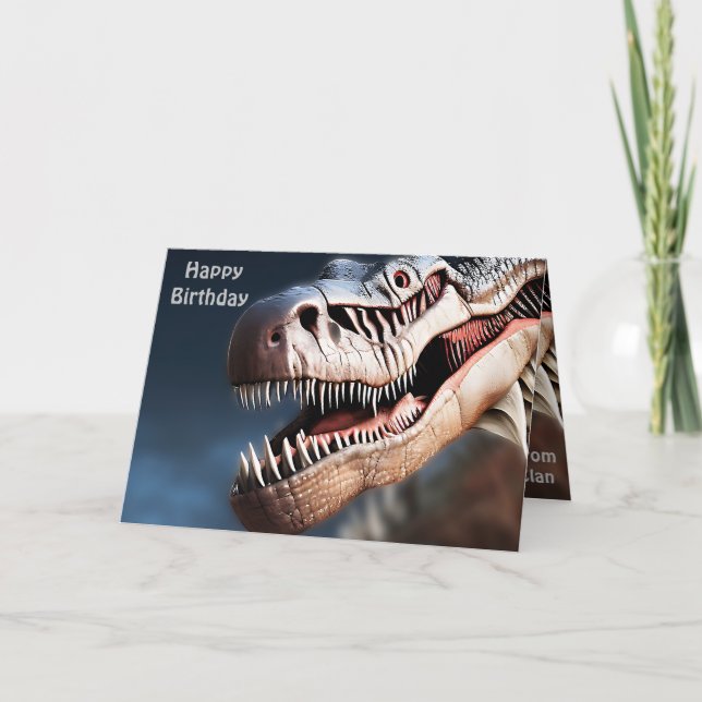 Greeting Fellow T-rexs, carte d'anniversaire (Devant)