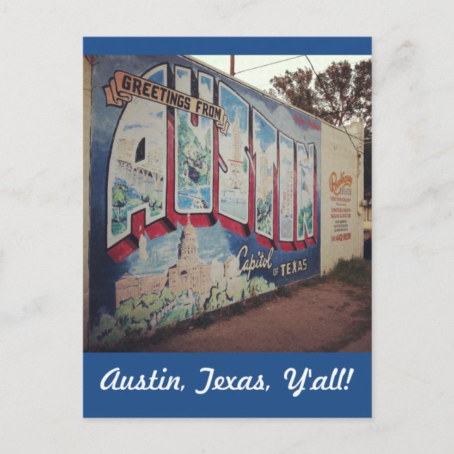 Greeting from Austin Texas Postcard (Front)