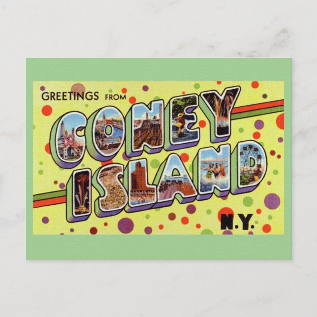 Greeting From CONEY ISLAND New York Postcard (Front)