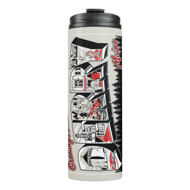Greeting From Derry Maine Thermal Tumbler (Front)