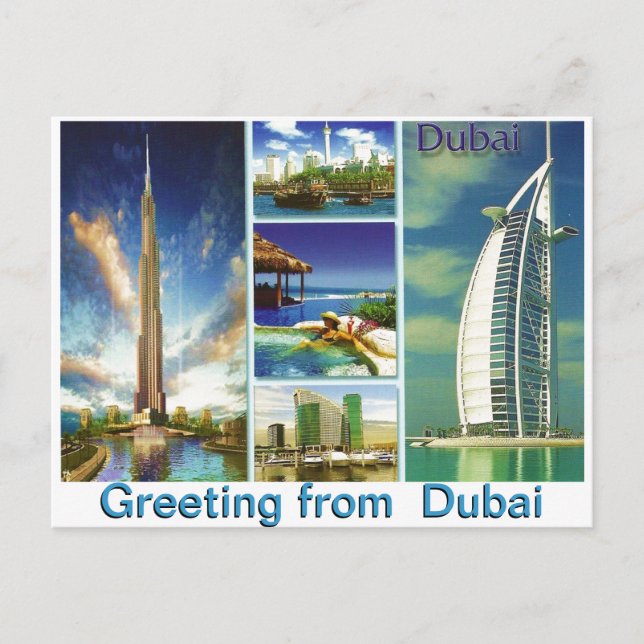Greeting from  Dubai by Mojisola A Gbadamosi Postcard (Front)