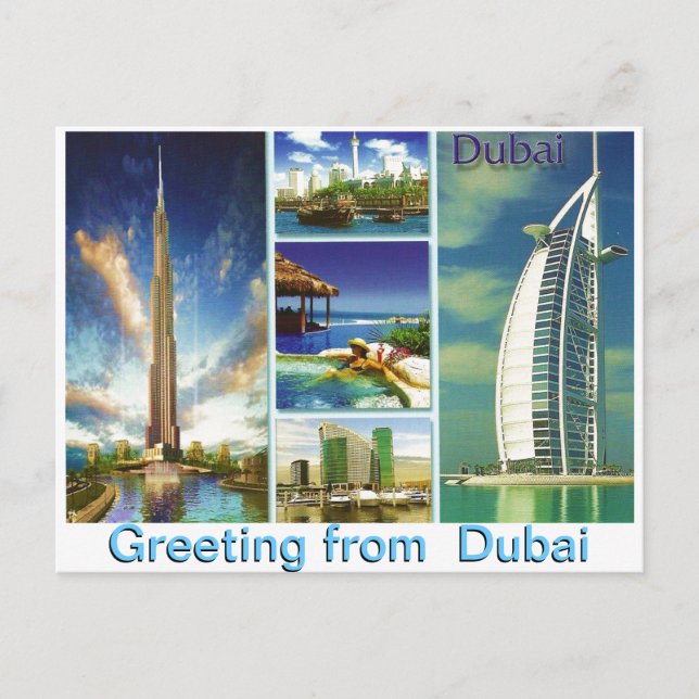 Greeting from  Dubai by Mojisola A Gbadamosi Postcard (Front)