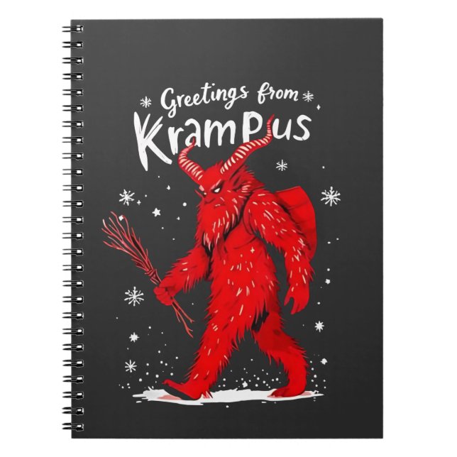 Greeting from Krampus Xmas Christmas  Notebook (Front)