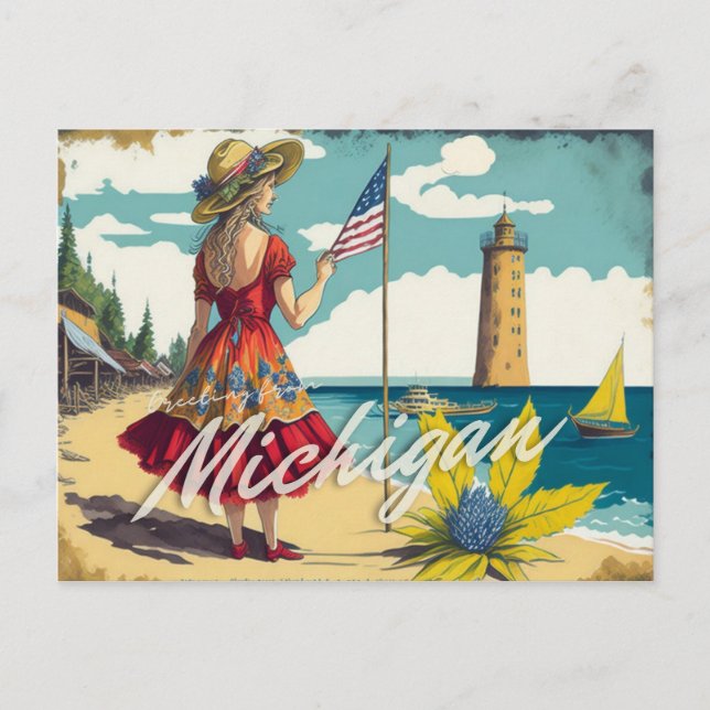 Greeting from Michigan Postcard (Front)
