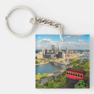 Greeting From Pittsburgh PA  Keychain