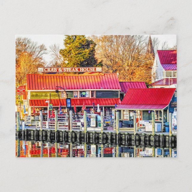 Greeting From St. Michaels Maryland Postcard (Front)