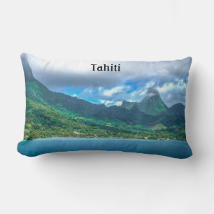 Greeting from Tahiti Lumbar Pillow