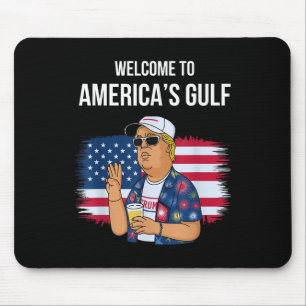 Greeting From The Gulf Beach Of America Patriotic Mouse Pad