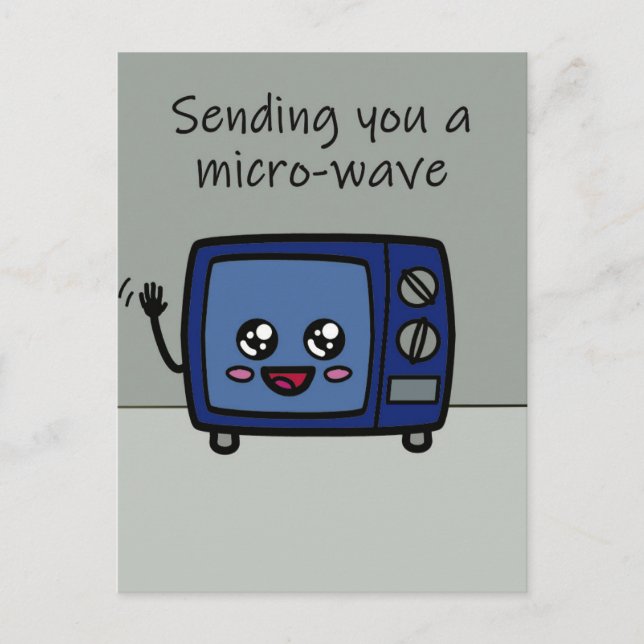 Greeting sending you a microwave postcrossing postcard (Front)