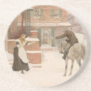 Greeting the Postman by Robert Walker Macbeth Coaster