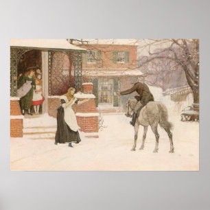 Greeting the Postman by Robert Walker Macbeth Poster