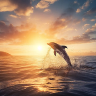 Greeting the Sunrise - Dolphin Jigsaw Puzzle