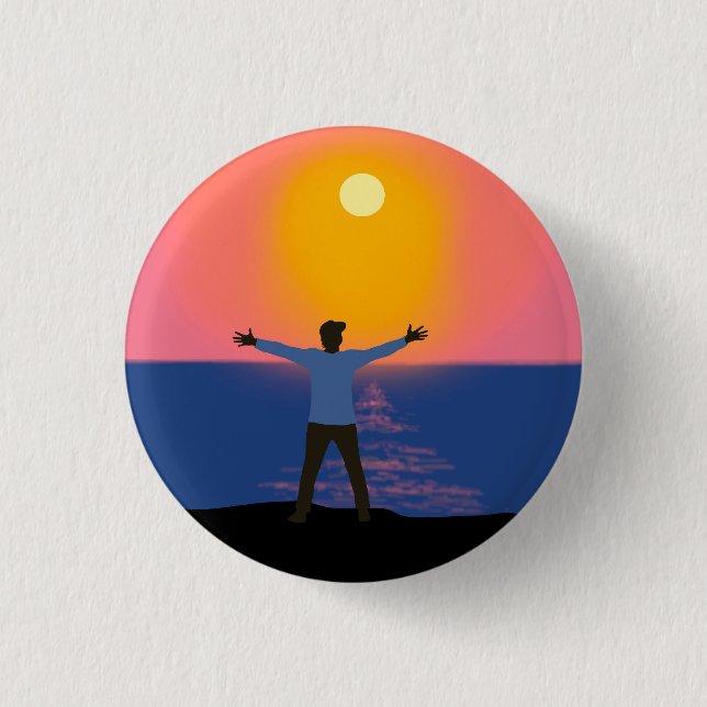 Greeting to the Sun  1 Inch Round Button (Front)
