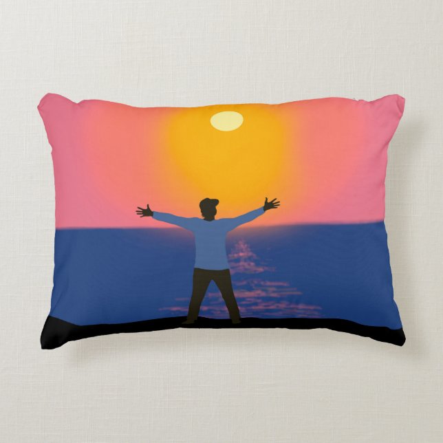 Greeting to the Sun  Accent Pillow (Front)