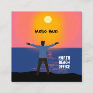 Greeting to the Sun Custom   Square Business Card