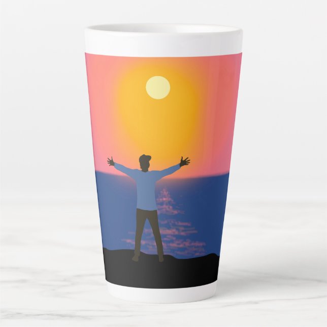 Greeting to the Sun  Latte Mug (Front)