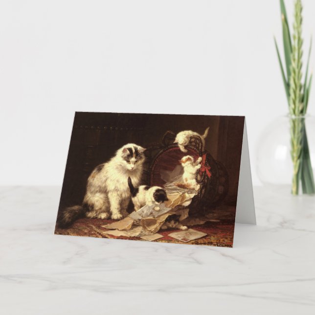 Greetingcard With Henriette Ronner-Knip Painting Card (Front)