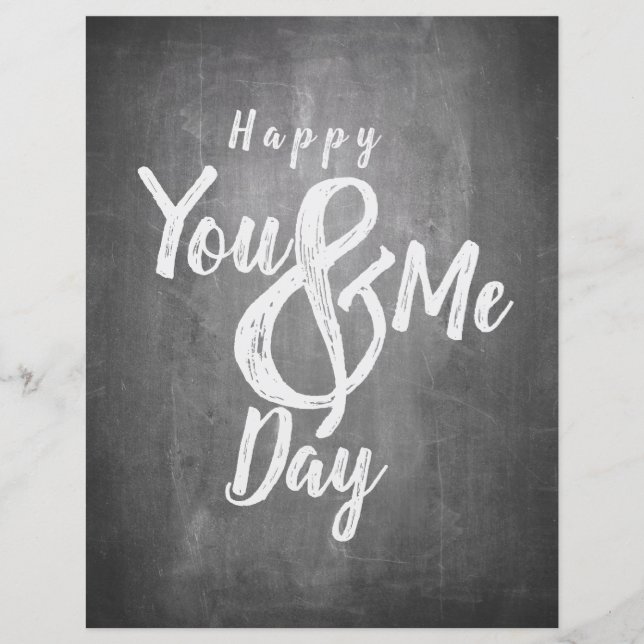 Greetings anniversary in chalkboard look (Front)