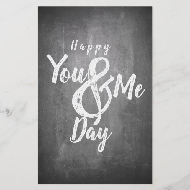 Greetings anniversary in chalkboard look (Front)