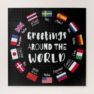 Greetings around the world, Hello in all languages Jigsaw Puzzle