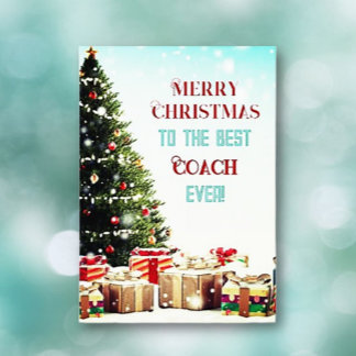 Greetings! Best Coach Merry Christmas Card