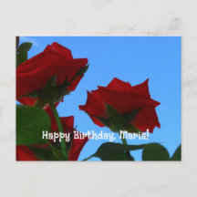 greetings birthday flat card